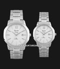 Alexandre Christie AC 8619 BSSSL Classic Steel Couple Silver Dial Stainless Steel Strap-0