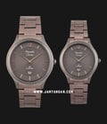 Alexandre Christie AC 8623 BBWDB Classic Steel Couple Brown Dial Brown Stainless Steel Strap-0