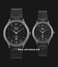 Alexandre Christie AC 8623 BEPBA Classic Steel Couple Black Dial Black Stainless Steel Strap-0