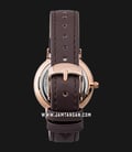 Alexandre Christie AC 8625 LH LRGBA Classic Steel Black Dial Dark Brown Leather Strap-2