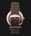 Alexandre Christie AC 8625 MH LRGBA Classic Steel Men Black Dial Dark Brown Leather Strap-2