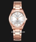 Alexandre Christie Classic Steel AC 8654 LD BRGSL Ladies Silver Dial Rose Gold Stainless Steel Strap-0