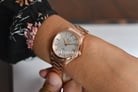 Alexandre Christie Classic Steel AC 8654 LD BRGSL Ladies Silver Dial Rose Gold Stainless Steel Strap-6