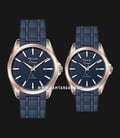 Alexandre Christie Classic Steel AC 8661 BURBU Couple Blue Dial Blue Stainless Steel Strap-0