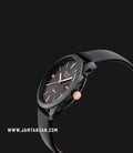 Alexandre Christie Eternity AC 8668 M/LD LEPGR Couple Grey Dial Black Leather Strap-1