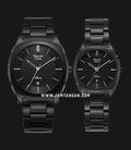 Alexandre Christie Asteria AC 8671 BIPBA Couple Black Dial Black Stainless Steel Strap-0
