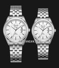 Alexandre Christie Classic Steel AC 8674 BSSSL Couple Silver Dial Stainless Steel Strap-0