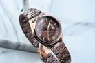Alexandre Christie Classic Steel AC 8684 LD BROBO Brown Dial Brown Stainless Steel Strap-6