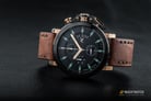 Alexandre Christie Night Vision AC 9200 NM CLBRBA Chronograph Black Dial Brown Leather Strap-3