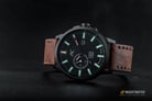 Alexandre Christie AC 9202 NM ALIPBAGN Night Vision Automatic Black Dial Brown Leather Strap-3