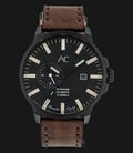 Alexandre Christie AC 9202 NM ALIPBAOR Night Vision Automatic Black Dial Brown Leather Strap-0