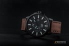 Alexandre Christie AC 9202 NM ALIPBAOR Night Vision Automatic Black Dial Brown Leather Strap-3