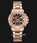 Alexandre Christie AC 9205 BF BRGBODR Ladies Brown Dial Rose Gold Stainless Steel Strap-0