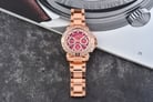 Alexandre Christie AC 9205 BF BRGREDR Ladies Red Dial Rose Gold Stainless Steel Strap-5