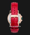 Alexandre Christie Multifunction AC 9205 BF LRNBA Ladies Black Dial Red Leather Strap-2