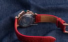 Alexandre Christie Multifunction AC 9205 BF LRNBA Ladies Black Dial Red Leather Strap-7