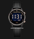 Alexandre Christie Digi AC 9354 LH LIPBARG Ladies Black Digital Dial Black Leather Strap-0