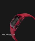 Alexandre Christie Digi AC 9366 LH RREBA Ladies Black Digital Dial Red Rubber Strap-1
