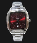Alexandre Christie Passion AC 2454 LD BSSRE Ladies Red Dial Stainless Steel Strap-0