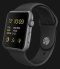 Apple Watch 38mm Space Gray Aluminum Case with Black Sport Band - MJ2X2ZP/A-2