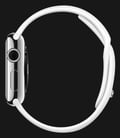 Apple Watch 38mm Stainless Steel Case with White Sport Band - MJ302ZP/A-2