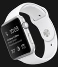 Apple Watch 42mm Silver Aluminum Case with White Sport Band - MJ3N2ZP/A-1