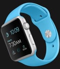 Apple Watch 42mm Silver Aluminum Case with Blue Sport Band - MLC52ZP/A-1
