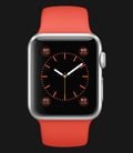 Apple Watch 38mm Silver Aluminum Case with Orange Sport Band - MLCF2ZP/A-0
