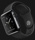 Apple Watch 38mm Space Black Stainless Steel Case with Black Band - MLCK2ZP/A-1