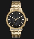 Armani Exchange Maddox AX1456 Black Pattern Dial Gold Stainless Steel Strap-0
