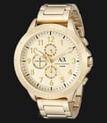 Armani Exchange AX1752 Chronograph Gold Dial Gold-Tone Stainless Steel-0