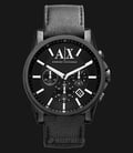 Armani Exchange AX2098 Chronograph Black Dial Stainless Steel Case Leather Strap-0