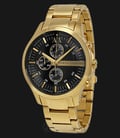 Armani Exchange AX2137 Chronograph Black Dial Gold Stainless Steel Strap-0