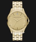 Armani Exchange AX2167 Men Gold Dial Gold Stainless Steel Strap-0