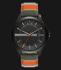 Armani Exchange AX2198 Black Pattern Dial Stainless Steel Case Fabric Strap-0