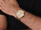 Armani Exchange AX2415 Men Gold Dial Gold Stainless Steel Strap-1