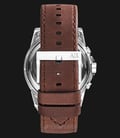 Armani Exchange AX2501 Chronograph Blue Dial Stainless Steel Case Brown Leather Strap-2