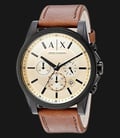 Armani Exchange AX2511 Outerbanks Taupe Dial Brown Leather Strap-0