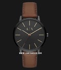Armani Exchange AX2706 Cayde Black Dial Brown Leather Strap-0