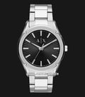 Armani Exchange AX2800 Men Black Textured Sunray Dial Stainless Steel Strap-0