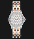 Armani Exchange AX5249 Ladies Silver set Crystal Dial Two-tone Bracelet-0