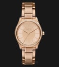 Armani Exchange AX5442 Ladies Rose Gold Dial Rose Gold Stainless Steel Strap-0