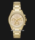 Armani Exchange AX5651 Ladies Gold Dial Gold Stainless Steel Strap-0