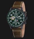AVI-8 Man Hawker Hurricane Watch Green Dial Brown Leather Strap AV-4011-05-0