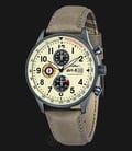 AVI-8 Man Hawker Hurricane Watch Cream Dial Beige Leather Strap AV-4011-0C-0