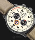 AVI-8 Man Hawker Hurricane Watch Cream Dial Beige Leather Strap AV-4011-0C-1