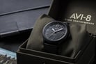 AVI-8 Man Flyboy Automatic Watch Black Dial Stainless Steel AV-4021-44-4