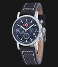 AVI-8 Man Hawker Hurricane Watch Blue Dial Black Leather Strap AV-4041-03-0