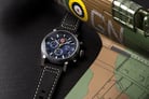 AVI-8 Man Hawker Hurricane Watch Blue Dial Black Leather Strap AV-4041-03-3
