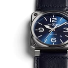 Bell & Ross BR 03-92 BR0392-BLU-ST/SCA Automatic Blue Sunray Dial Canvas Leather Strap-3
